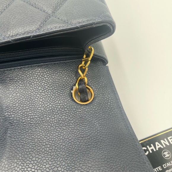 Chanel 1996 Classic Single Flap Square Medium Blue - Picture 9 of 16